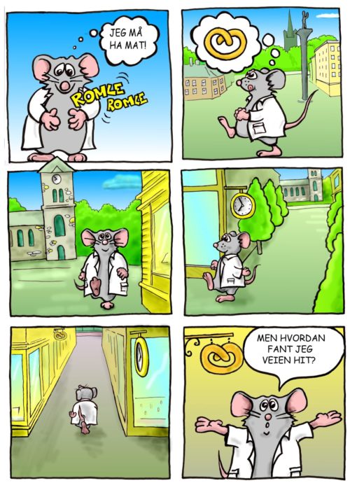 Tegneserie med en mus, side 1